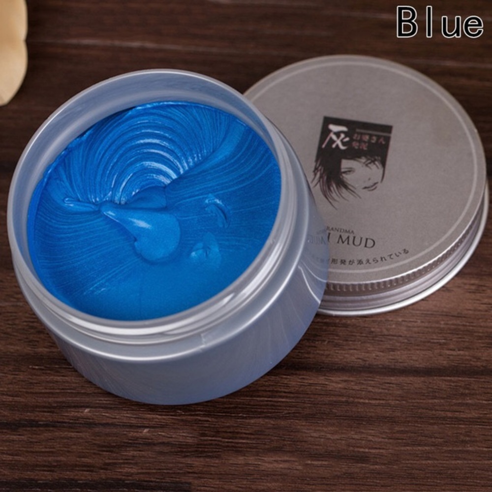 Ash Mud Wax Natural Hair color TempBlue Halloween